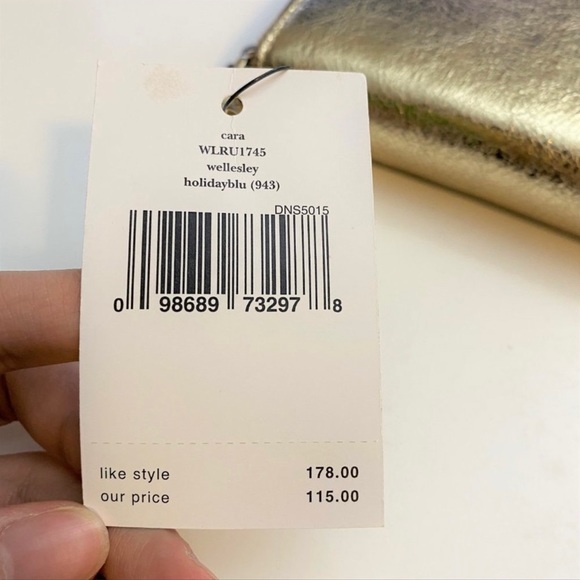 NWT Kate Spade long continental zip wallet - gold - Picture 6 of 7